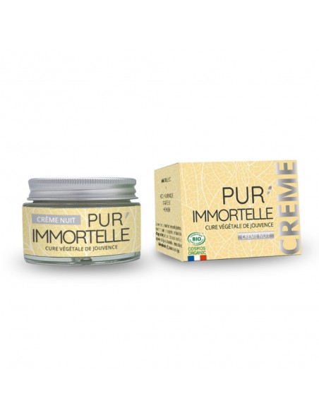 Achetez Pur Immortelle Bio - Crème de Nuit Visage 50 ml - Propos Nature à l'herboristerie Louis Image principale de Pur Immortelle Bio - Crème de Nuit Visage 50 ml - Propos Nature