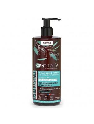 Image de Shampooing Crème Antipelliculaire Bio et Naturel - Cuir chevelu sensible avec pellicules 500 ml - Centifolia depuis Commandez les produits Centifolia à l'herboristerie Louis