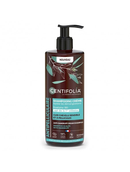 Image principale de Shampooing Crème Antipelliculaire Bio et Naturel - Cuir chevelu sensible avec pellicules 500 ml - Centifolia