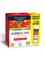 Image de Acérola 1000 Bio - Réduction de la fatigue 24 comprimés + 1 tube offert - Dietaroma depuis Produits de phytothérapie en ligne