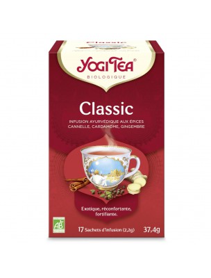 Image de Classic - L'incontournable épicé 17 sachets - Yogi Tea via Joie encens indiens - encens ayurvédiques 16 bâtonnets