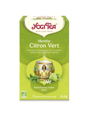 Image de Menthe et Citron vert - 17 sachets - Yogi Tea depuis Citron - Cristaux d'huiles essentielles - 10g - 