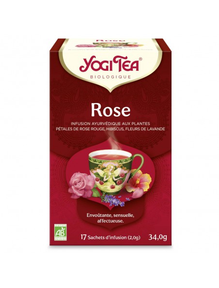Achetez Rose - 17 sachets - Yogi Tea à l'herboristerie Louis Image principale de Rose - 17 sachets - Yogi Tea