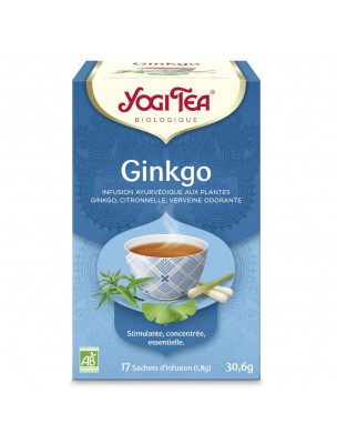 Image de Ginkgo - Mémoire 17 sachets - Yogi Tea depuis Achetez Classic - Chaï 90g Yogi Tea | Herboristerie Louis