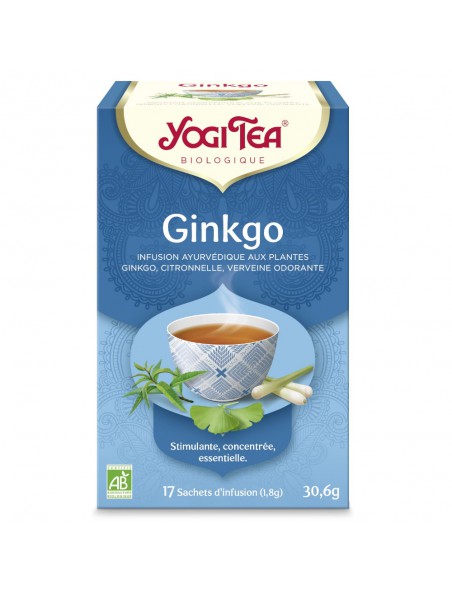 Achetez Ginkgo - Mémoire 17 sachets - Yogi Tea à l'herboristerie Louis Image principale de Ginkgo - Mémoire 17 sachets - Yogi Tea