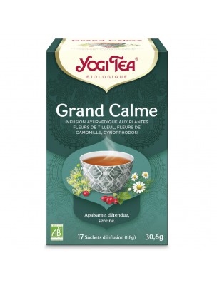 Image de Grand calme - Relax 17 sachets - Yogi Tea via Khing Lemon Bio - Thé vert citron, gingembre, citronnelle et citron 100g