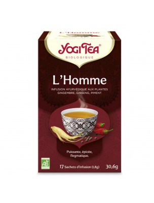 Image de L'Homme - Epicé et fortifiant 17 sachets - Yogi Tea via Chaï Assam - 17 sachets - Yogi Tea