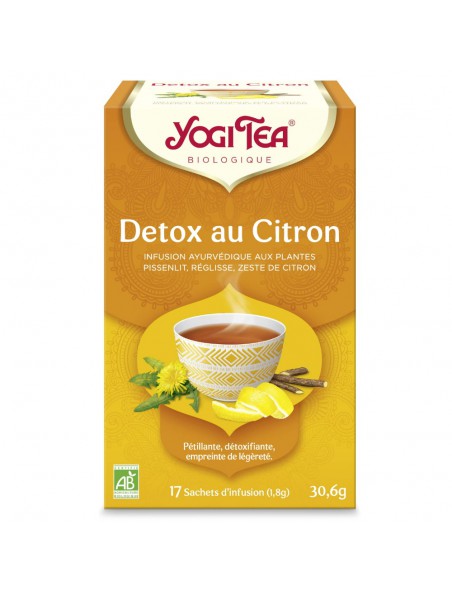 Achetez Détox au Citron - Détoxifiez votre organisme 17 sachets - Yogi Tea à l'herboristerie Louis Image principale de Détox au Citron - Détoxifiez votre organisme 17 sachets - Yogi Tea