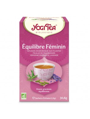 Image de Equilibre Féminin - Délicieusement aromatique 17 sachets - Yogi Tea depuis Achetez les produits Yogi Tea à l'herboristerie Louis
