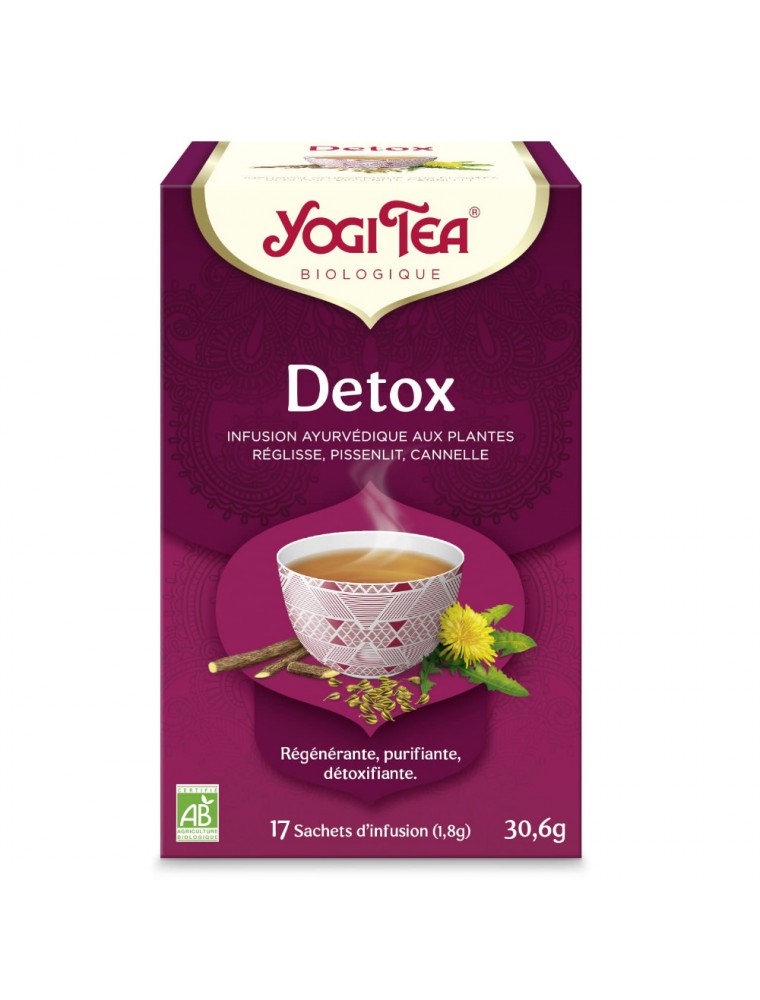 Image principale de la modale pour Detox Bio - Détoxination des voies digestives 17 sachets - Yogi Tea