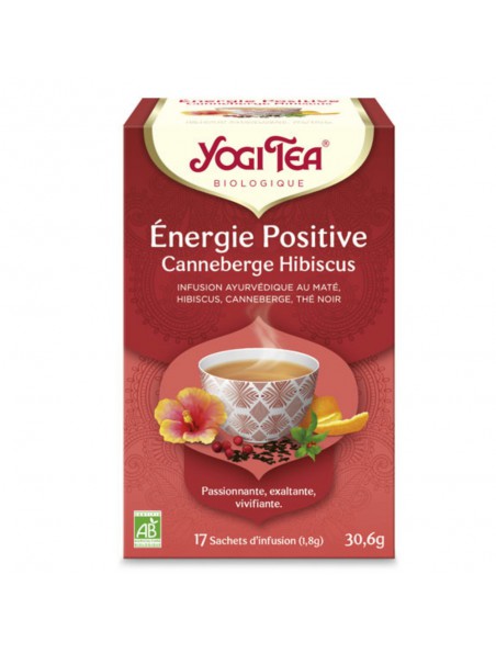 Energie positive - Canneberge et Hibiscus 17 sachets - Yogi Tea