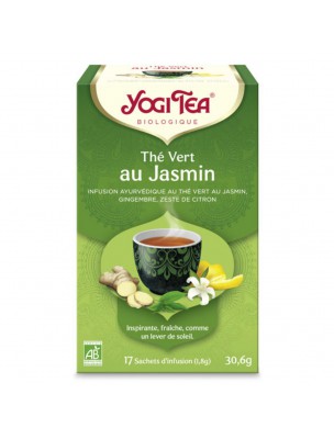 Image de Thé vert au Jasmin - Réconfortant 17 sachets - Yogi Tea via Thé vert Gingembre Citron - Note inoubliable 17 sachets - Yogi Tea