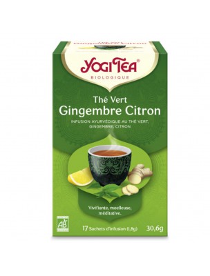 Image de Thé vert Gingembre Citron - Note inoubliable 17 sachets - Yogi Tea depuis louis-herboristerie