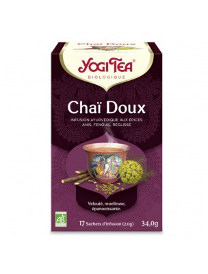 Image de Chaï Doux - Aromatique 17 sachets - Yogi Tea depuis Achetez les produits Yogi Tea à l'herboristerie Louis