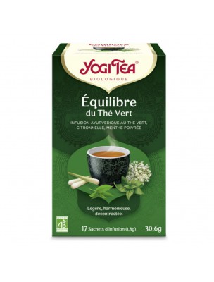 Image de Equilibre du Thé Vert - Mélange exquis 17 sachets - Yogi Tea via Acheter Energie du Thé Vert - Fraîcheur 17 sachets - Yogi