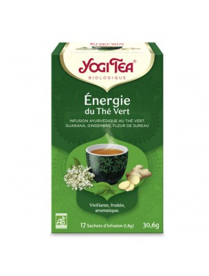 Image de Energie du Thé Vert - Fraîcheur 17 sachets - Yogi Tea depuis Commandez les produits Yogi Tea à l'herboristerie Louis