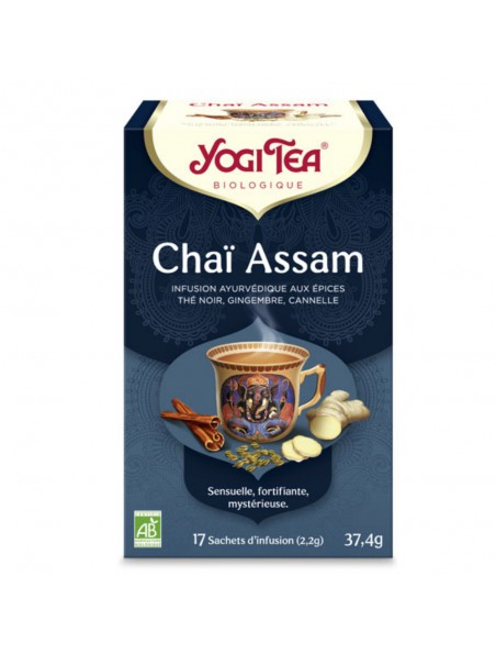 Achetez Chaï Assam - 17 sachets - Yogi Tea à l'herboristerie Louis Image principale de Chaï Assam - 17 sachets - Yogi Tea