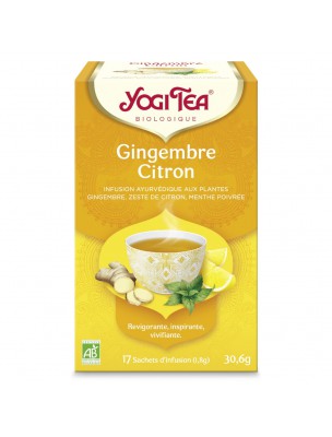 Image de Gingembre Citron - Sucré et rafraîchissant 17 sachets - Yogi Tea depuis Achetez les produits Yogi Tea à l'herboristerie Louis
