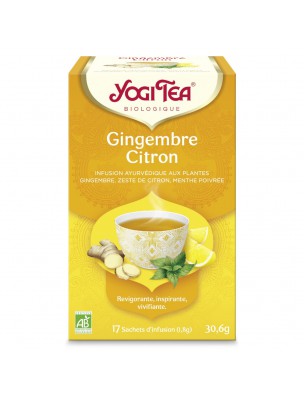 Image de Gingembre Citron - Sucré et rafraîchissant 17 sachets - Yogi Tea depuis Achetez nos thés en infusettes naturels et bio - Herboristerie en ligne (2)