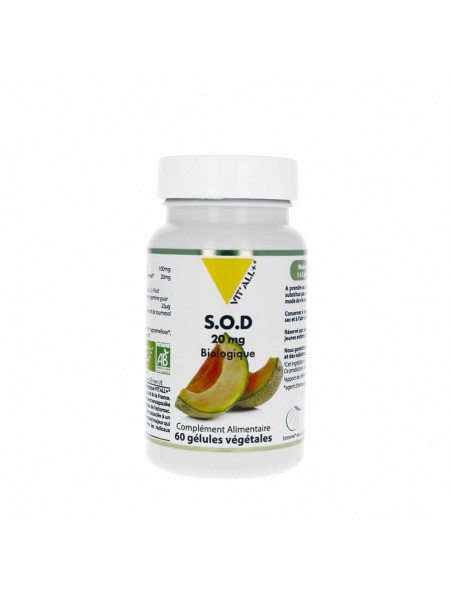 Image principale de S.O.D. Végétale 20mg Bio - Antioxydant 60 gélules végétales - Vit'all+