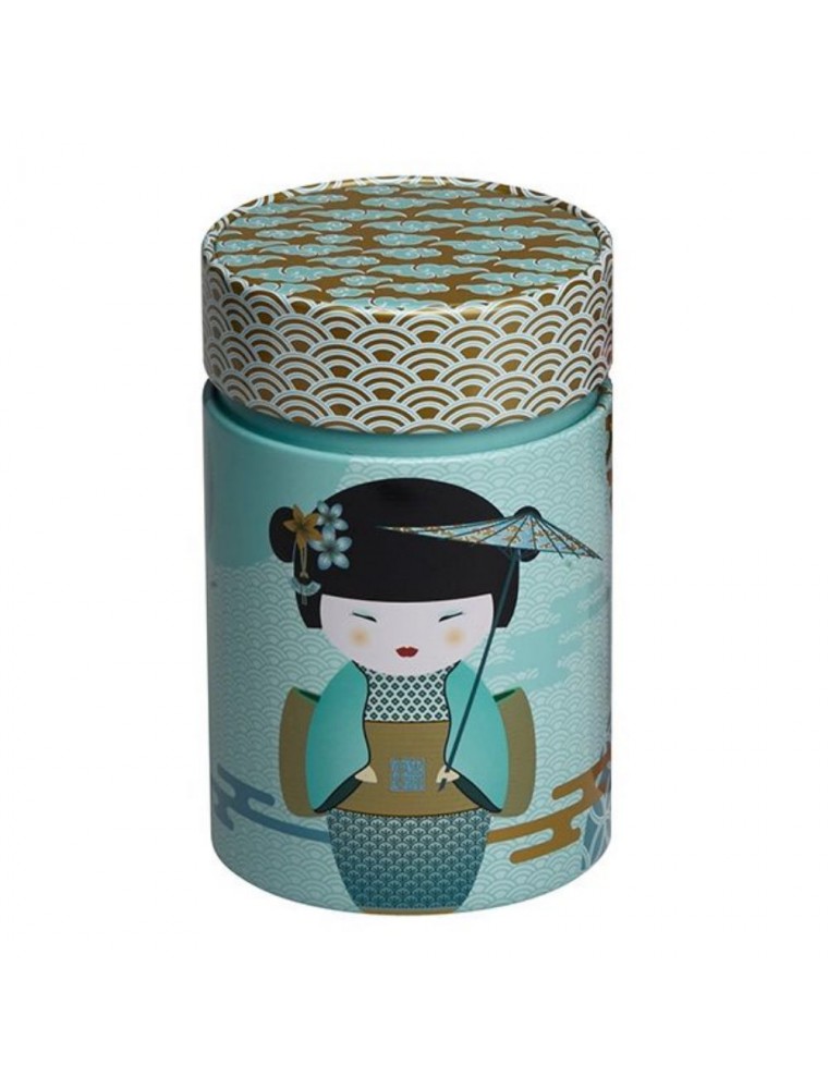 Boite à thé New Little Geisha Petrol pour 150 g de thé