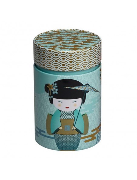 Boite à thé New Little Geisha Petrol pour 150 g de thé