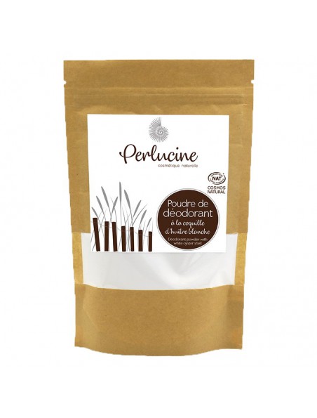 Recharge Poudre de Déodorant à la Coquille d'Huître Blanche Bio - Soin du Corps 100 g - Perlucine Recharge Poudre de Déodorant à la Coquille d'Huître Blanche Bio - Soin du Corps 100 g - Perlucine