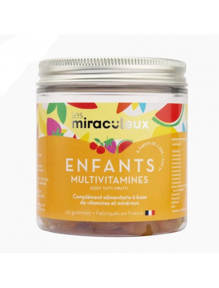 Gummies Multivitamines Enfants - Multivitamines Tutti Frutti 42 Gummies - Les Miraculeux Gummies Multivitamines Enfants - Multivitamines Tutti Frutti 42 Gummies - Les Miraculeux