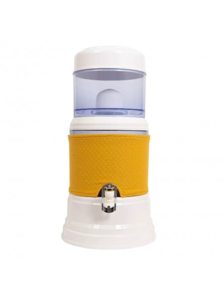 Achetez Housse Jaune pour Fontaine à Eau en verre 7 Litres - Fontaine Eva à l'herboristerie Louis Image principale de Housse Jaune pour Fontaine à Eau en verre 7 Litres - Fontaine Eva