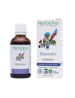 Image de Dépuralys Bio - Purification Extrait de plantes fraîches 50 ml - Herbiolys depuis Complexes de teintures-mères et d'extraits de plantes