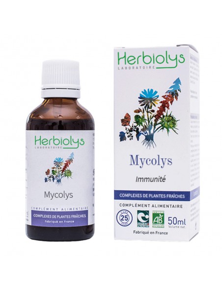 Image principale de Mycolys Bio - Champignons Extrait de plantes fraîches 50 ml - Herbiolys