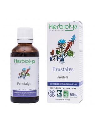 Image de Prostalys Bio - Homme Extrait de plantes fraîches 50 ml - Herbiolys via Ortie Piquante - Racine coupée 100g - Tisane Urtica dioica L.