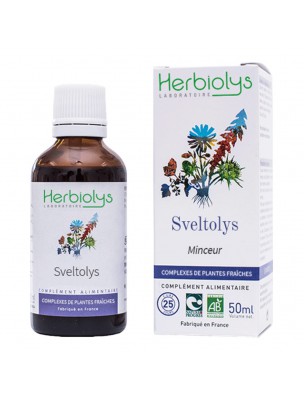 Image de Sveltolys Bio - Minceur Extrait de plantes fraîches 50 ml - Herbiolys via Gem-Cell Complexe n°05 - Phytothérapie Bio - Alphagem