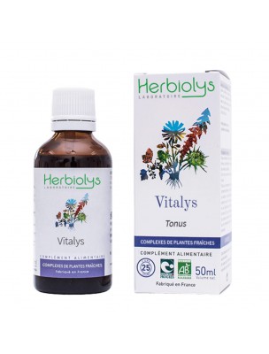 Image de Vitalys Bio - Tonus Extrait de plantes fraîches 50 ml - Herbiolys via Goji 500 mg - Vitalité 80 gélules végétales - Achetez sur Louis-Herboristerie