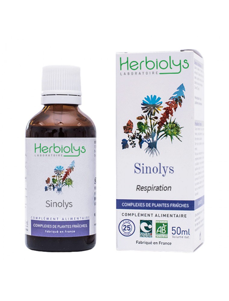 Image principale de la modale pour Sinolys Bio - Respiration Extrait de plantes fraîches 50 ml - Herbiolys