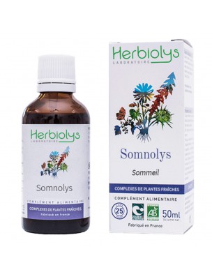 Image de Somnolys Bio - Sommeil Extrait de plantes fraîches 50 ml - Herbiolys depuis Roll-on Nuit paisible Bio - Visage et Corps 5 ml - Propos Nature