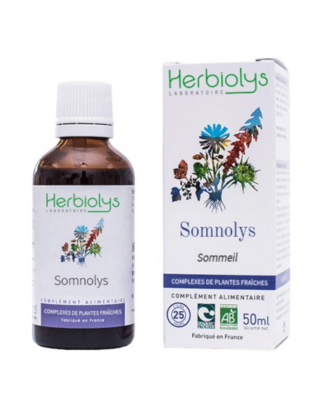 Somnolys Bio - Sommeil Extrait de plantes fraîches 50 ml - Herbiolys