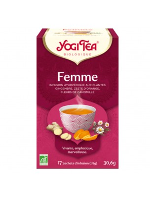 Image de Femme Bio - Infusion Ayurvédiques 17 sachets - Yogi Tea via Yogi Tea - Equilibre Féminin - Délicieusement aromatique