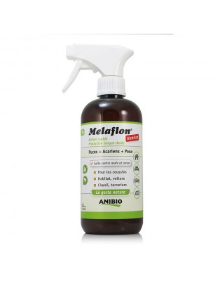 Image de Melaflon Pest Control Spray for the home - Against fleas, lice and mites 500 ml AniBio depuis Keep mosquitoes away and soothe bites