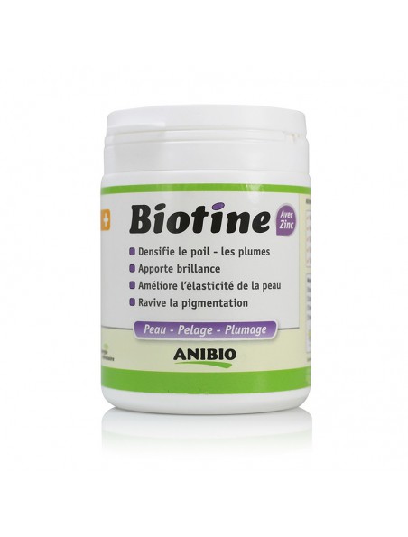 Image principale de Biotine avec Zinc - Peau et Poils pour chiens et chats 140 g - AniBio