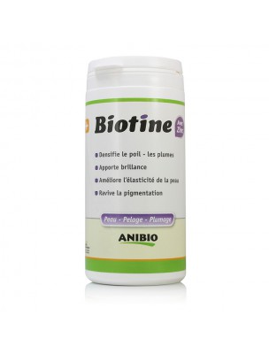 Image de Biotine avec Zinc - Peau et Poils pour chiens et chats 260 g - AniBio depuis Commandez les produits AniBio à l'herboristerie Louis