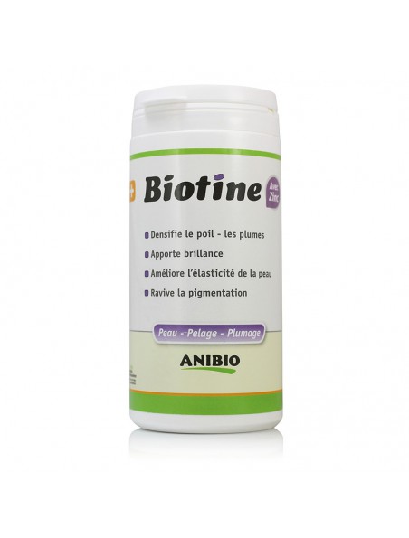 Biotine avec Zinc - Peau et Poils pour chiens et chats 260 g - AniBio