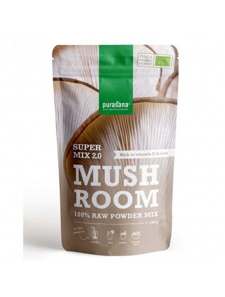Mushroom Mix Bio - Vitalité Superfoods 200 g - Purasana