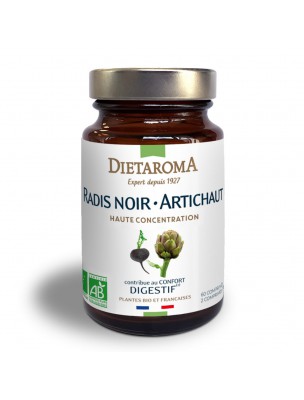 Image de Artichaut Radis Noir Bio - Digestion 60 comprimés - Dietaroma depuis Commandez les produits Dietaroma à l'herboristerie Louis