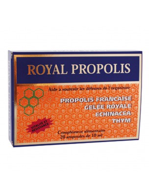 Image de Royal Propolis - Vitalité et Immunité 20 ampoules - Nutrition Concept via Propos Nature - Gommes Propolis verte Bio Miel et Eucalyptus 45g