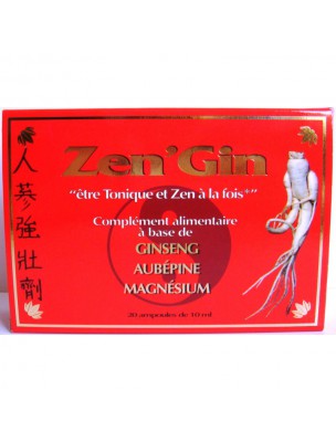 Image de Zen'Gin - Vitalité et Détente 20 ampoules - Nutrition Concept depuis Achetez le Véritable Panax Ginseng Naturel