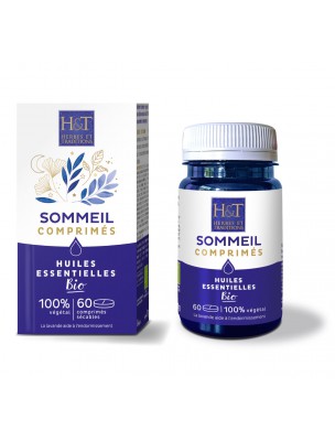 Image de Sommeil Bio - Huiles essentielles en 60 comprimés - Herbes et Traditions via Comprimés Neutres Bio - Supports pour Huiles essentielles - Herbes et Traditions