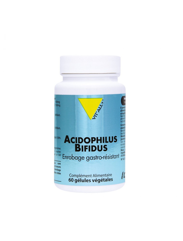 Image principale de la modale pour Acidophilus Bifidus - Probiotiques 60 gélules végétales - Vit'all+