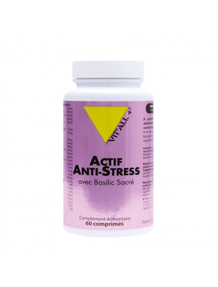 Image principale de la modale pour Actif Anti-stress - Stress et Détente 60 comprimés - Vit'all+