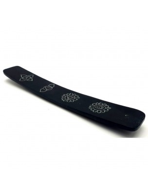 Image de Porte-Encens en Pierre Ondulé pour bâtonnets d'encens depuis Encens Aura Cleansing 15g - Satya